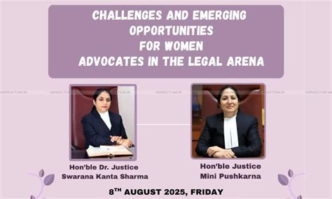 Dr. Justice Swarana Kanta Sharma To Speak On Challenges And ...