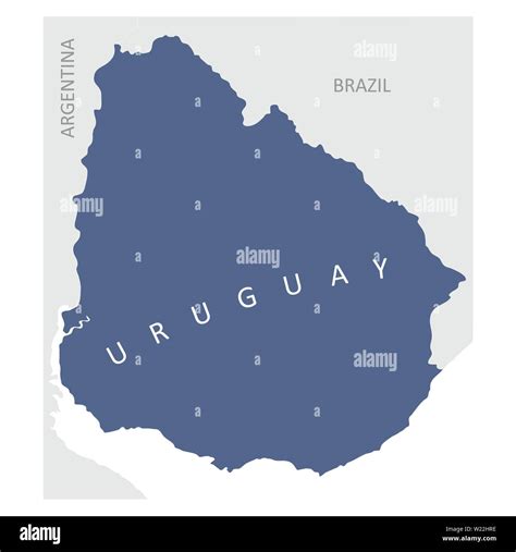 The Uruguay region map in South America. Colorful illustration Stock Vector Image & Art - Alamy