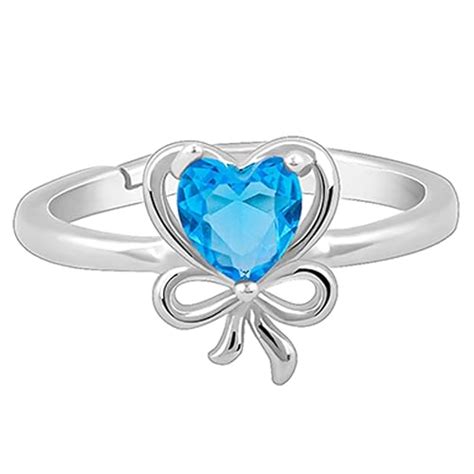 GIVA 925 Silver Bonded Hearts Ring, Adjustable | Gifts for Women and ...