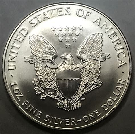 1999 $1 American Silver Eagle - 1 oz. .999 Fine Silver Dollar - High ...