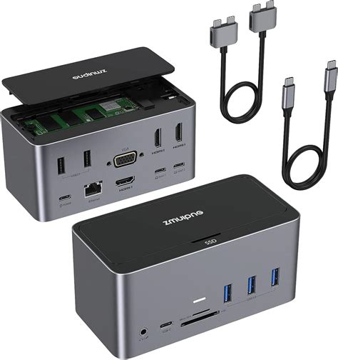 Buy USB C Docking Station Dual Monitor for MacBook Dell ,USB C Dock 18 ...