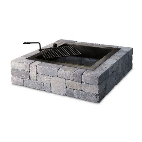 Buy Victorian 48 in. x 12 in. Square Concrete Wood Burning Bluestone ...