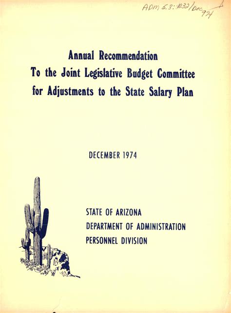1974-12 Annual recommendation to the Joint Legislative Budget Committee ...
