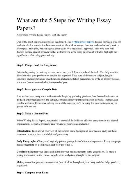 Image result for Essay Steps