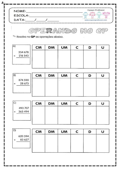 Atividades De Matematica 4 Ano Sistema De Numeração Decimal - EDUCA