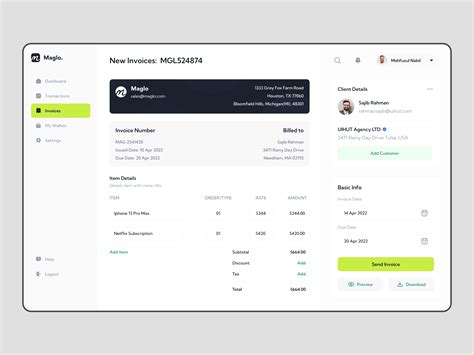 Invoice UI Design in 2025 | Invoice design, Dashboard design, Mobile app design inspiration