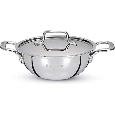 Buy Meyer Trivantage Nickel Free Stainless Steel Triply Kadai | Steel ...