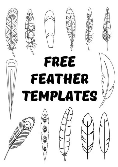 81 Free printable feather templates (PDF) - ESL Vault