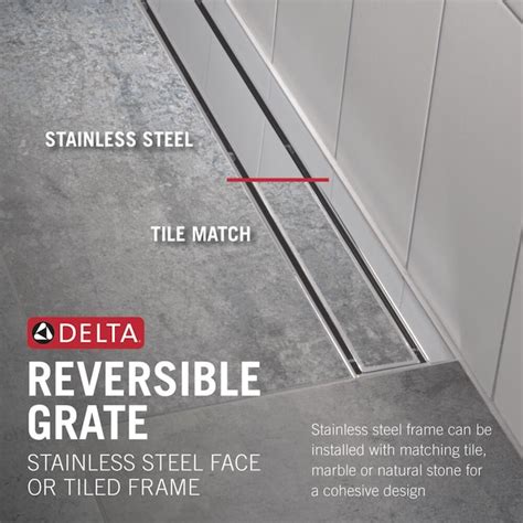 Delta 36 inch Linear Shower Drain Chrome in the Shower Drains ...