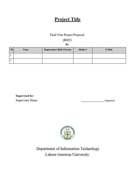 Image result for Proposal PDF Sample Format
