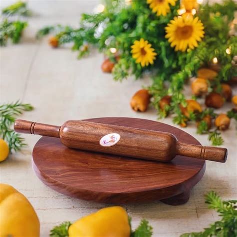 Buy ITOS365 Wooden Handmade Chakla & Belan Set for Kitchen - Wooden ...