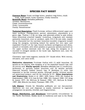 Fillable Online Dusty Cartilage Lichen (Ramalina pollinaria) Fax Email ...