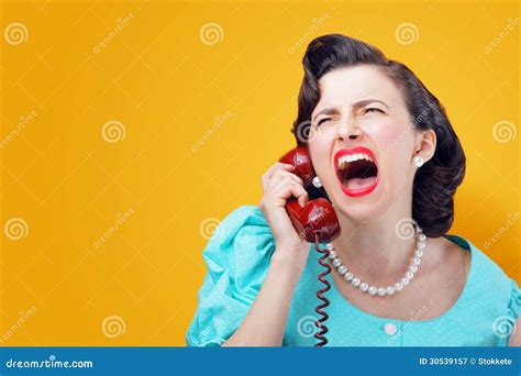 Woman Screaming At Phone
