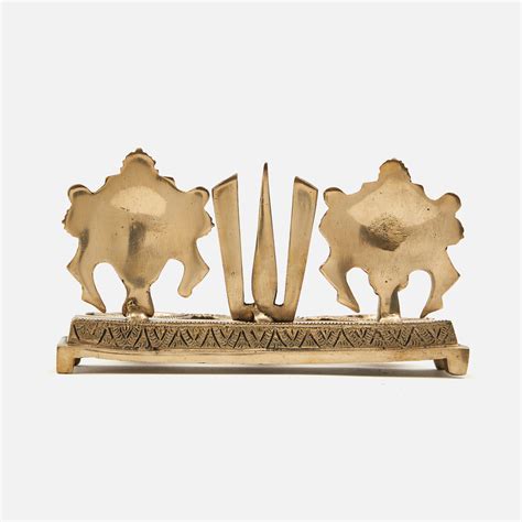 Brass Handcrafted Vaishnava Symbols Shankh Chakra Nama – DecorTwist