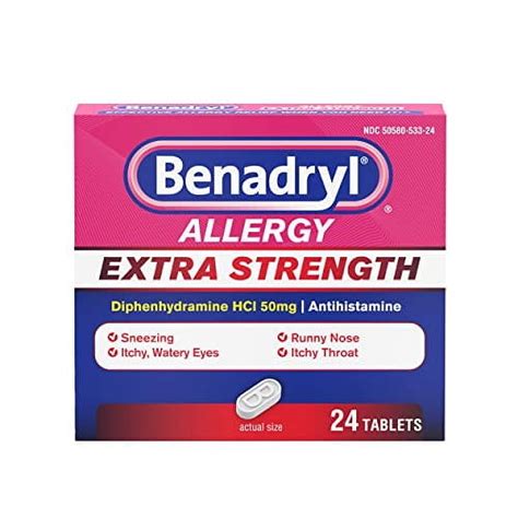 Benadryl Extra Strength Allergy Relief Medicine, India | Ubuy