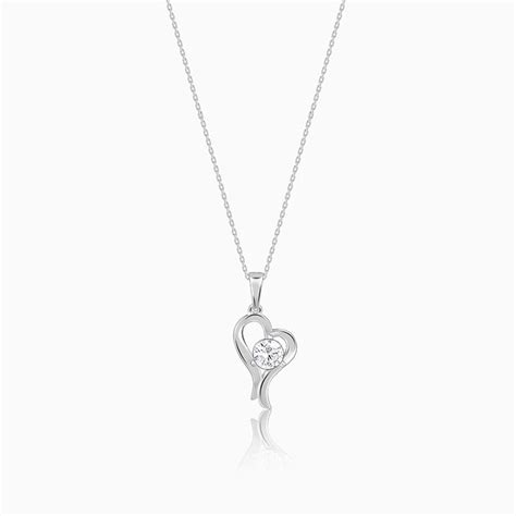 Anushka Sharma Silver Zircon Curl Heart Necklace with Link Chain – GIVA
