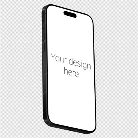 Premium PSD | Black smartphone mockup similar to Iphone 15 without ...
