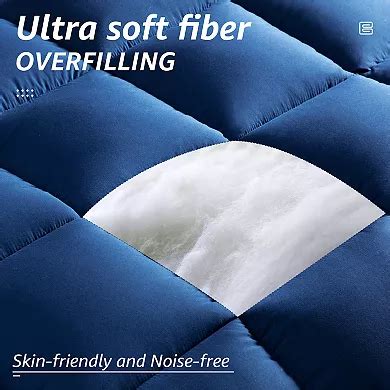 All Season Soft Fiber Machine Washable Down-Alternative Comforter With ...