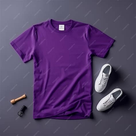 Premium AI Image | Purple Tshirt Mockup on dynamic plain background ...