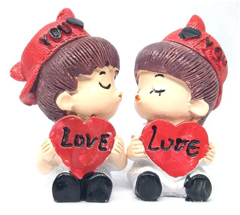 Love Gift for Boyfriend - Small Couple Showpiece & Men's Wallet ...