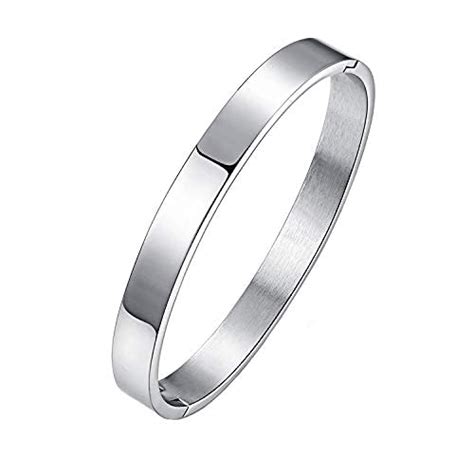 Buy KRYSTALZ High Polished Silver Stainless Steel Kada for Men and Boys ...