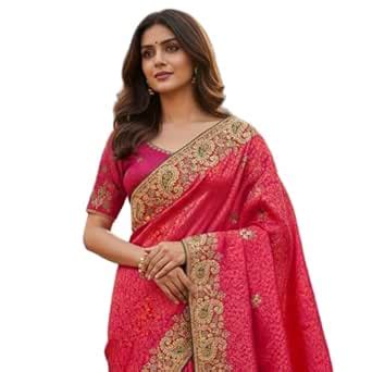Buy Glory Sarees Women’s Pure Soft Silk Banarasi Saree Traditional ...
