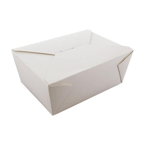 Edge Collections - 7-3/4" x 5.5" x 3.5" - White Folded Takeout Boxes ...