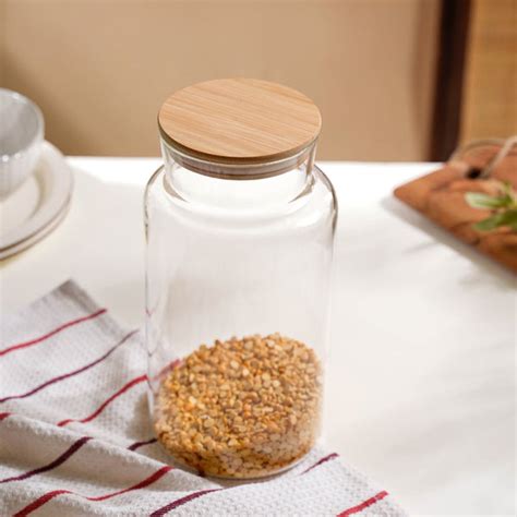 Clear Glass Airtight Container With Lid Large 2.25 L Online - Premium ...