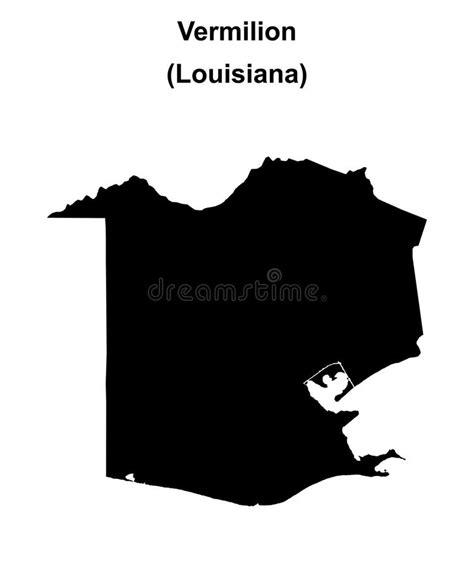 Vermilion outline map stock vector. Illustration of detailed - 361604171