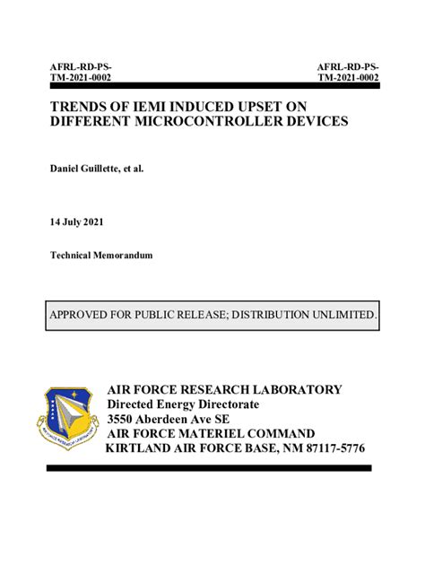 Fillable Online trends of iemi induced upset on different ...