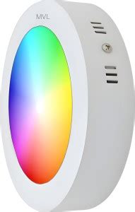 M.v.l lights 9W 7 in 1 Multicolour Led Surface panel Down Light Pack of ...