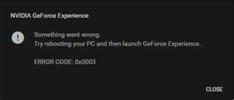 Image result for GeForce Error Code 0X0003 Fix