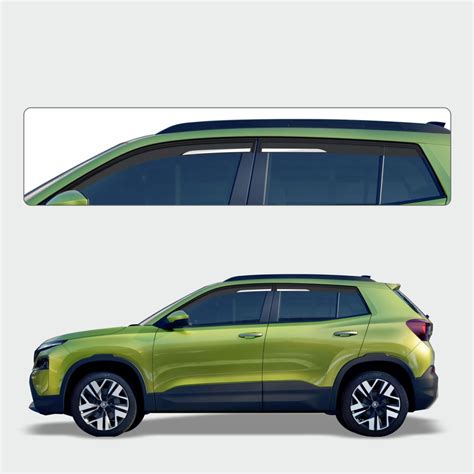 Galio Skoda Kylaq Door Visor Chrome Line