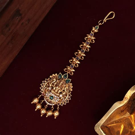 Nagas Kemp Lakshmi Bridal Maang Tikka / Nethichutti