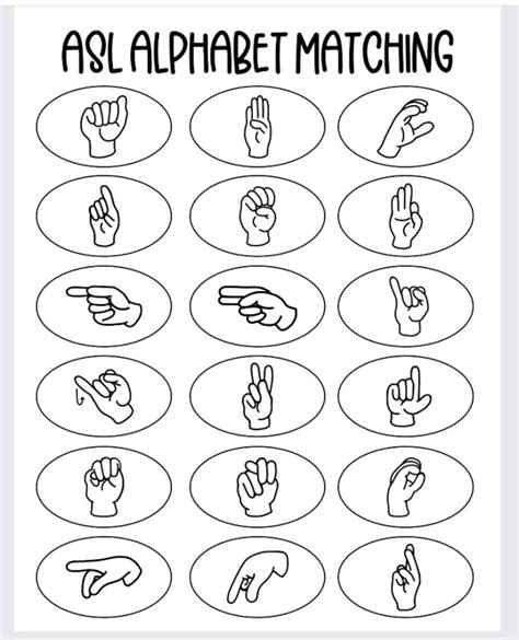 Image result for ASL Worksheets Bundle