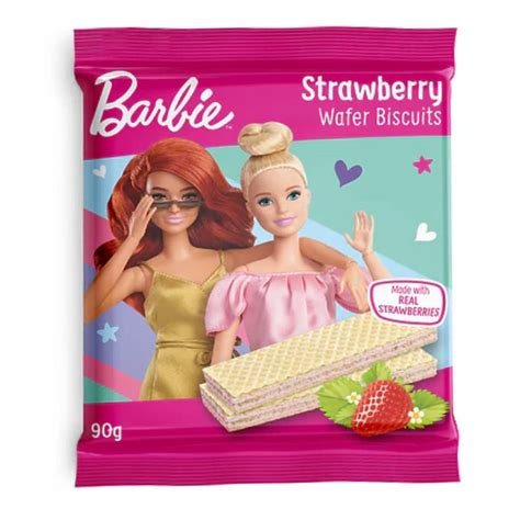 Barbie Strawberry Wafer Biscuits 90gr | Candy Snack Experts