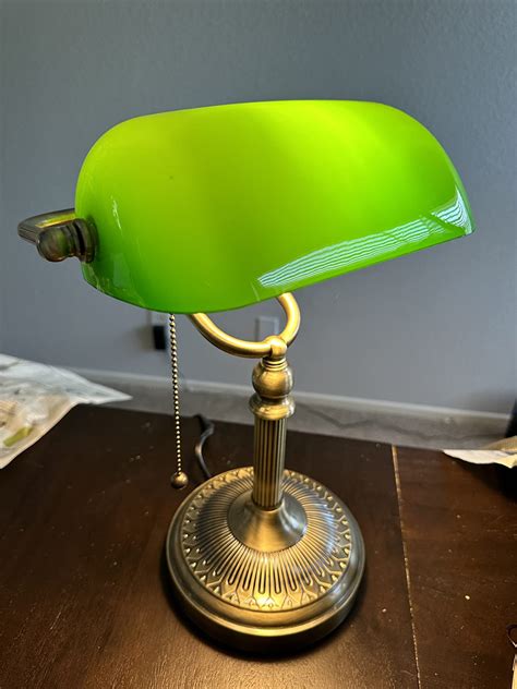 Newrays Green Glass Banker Lamp – Newrays Direct