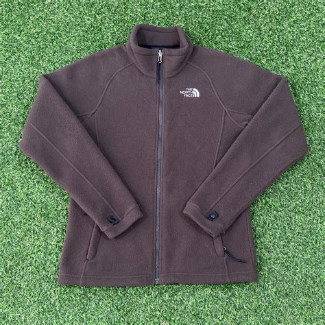 Essential The North Face Brown Fleece Jacket Full... - Depop