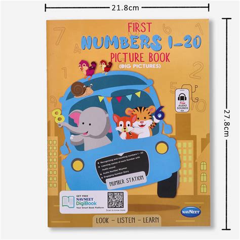 Navneet First Alphabet Picture Book, First Numbers 1-20 Picture Book a
