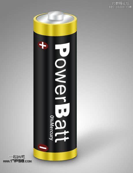 用ps制作精致的电池logo - logo教程 - PS教程自学网