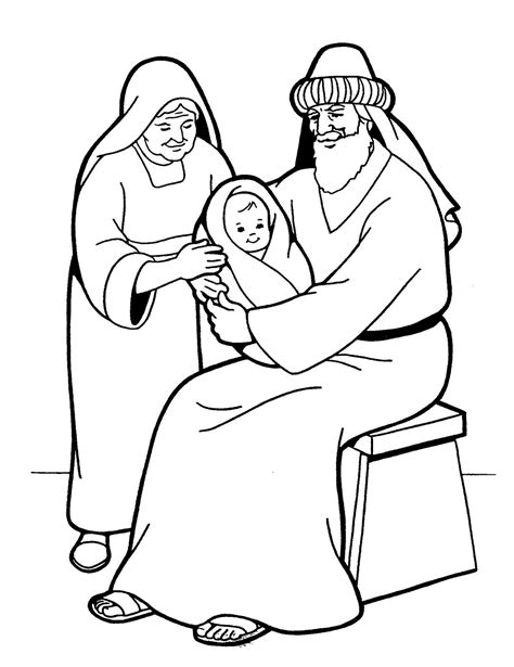 Simeon en Anna | Jesus coloring pages, Bible coloring pages, Sunday ...