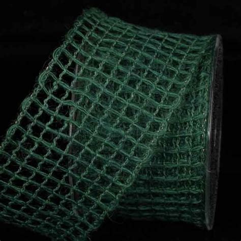 The Ribbon People Hunter Green Mesh Wired Craft Ribbon 2.5" x 22 Yards ...