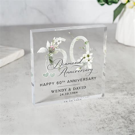 60th Anniversary Plaques Diamond Wedding 60th Anniversary Word Art