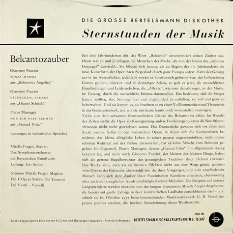 Ino Savini. Symphonieorchester des Bayerischen Rundfunks. Mirella ...