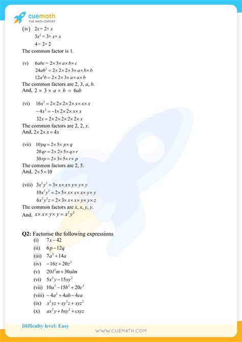 Image result for Class 8th Complete Chapter Factorisation