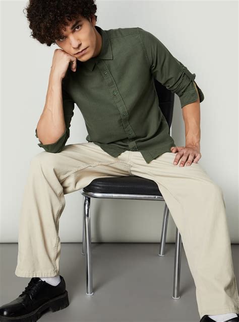 Buy Men Regular Fit Solid Casual Shirt Online at just Rs. 1099.0 ...