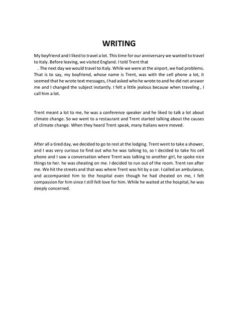 WRITING DE INGLÉS DESCRIBIENDO A UN AMIGO | Resúmenes de Cultura ...