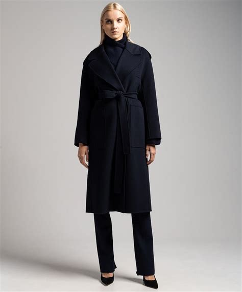 Max Mara - Голубое пальто Nord из шерсти NORD купить в Symbol