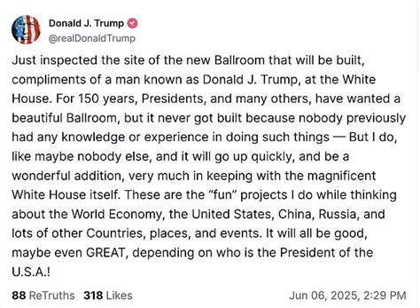 Trump wants new White House Ballroom, says only he has the experience ...