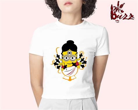 Crop top - Minion Durga art printed Bengali women top – রকBuzz